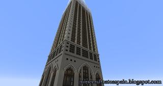 Replica Minecraft: Rascacielos 100 East Wisconsin, Milwaukee. Estados Unidos.