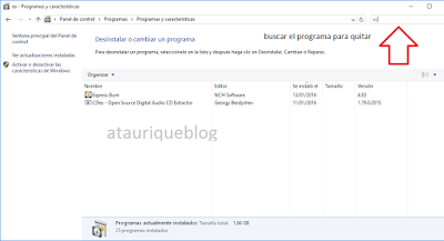 Quitar ,eliminar o desinstalar un programa en Windows 10 Quitar ,eliminar o desinstalar un programa en Windows 10