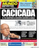 Trato de la prensa catalana en la sanción de la Fifa al Barcelona y Real Madrid