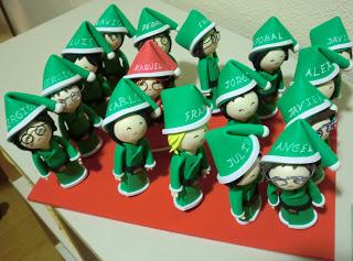Fofuchas para lápices de Navidad Fofuchas para lápices de Navidad