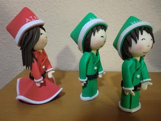 Fofuchas para lápices de Navidad