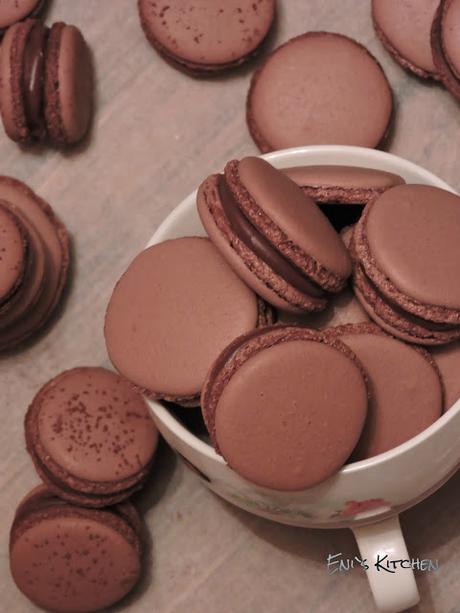 Macarons de chocolate Macarons de chocolate