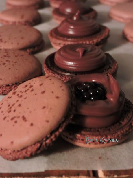 Macarons de chocolate