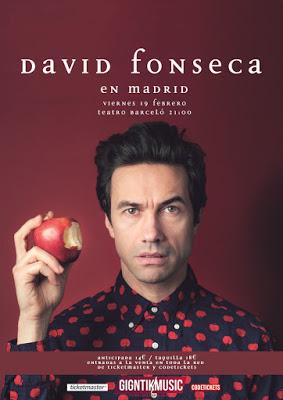 David Fonseca el 19 de febrero en el Teatro Barceló de Madrid