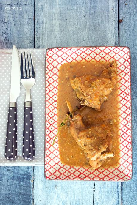 Conejo guisado en su salsa Conejo guisado en su salsa