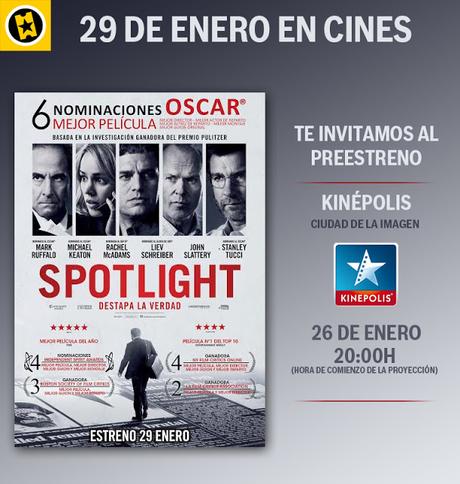 Concurso: Entradas para el preestreno de Spotlight de  Tom McCarthy