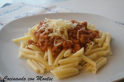 Macarrones a la boloñesa