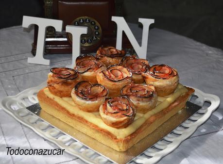 TARTA DE ROSAS DE MANZANA