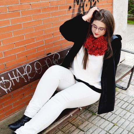 Outfit of the Day ~ Black & White & Red ~ Curvy Style