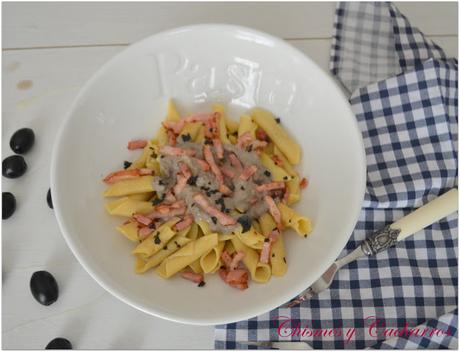 Macarrones Caseros con Crema de Aceitunas y Beicon. 39º Desafío en la Cocina