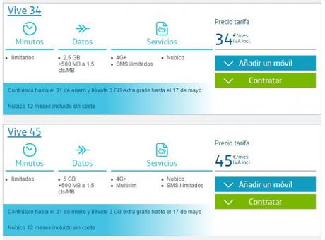 Por tiempo limitado, y para nuevos clientes, Movistar mejora con datos sus tarifas Vive Por tiempo limitado, y para nuevos clientes, Movistar mejora con datos sus tarifas Vive