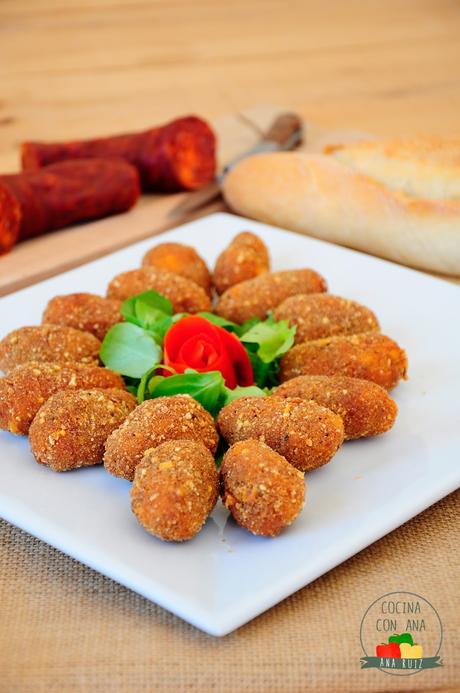 CROQUETAS DE CHORIZO (CON THERMOMIX Y A MANO)