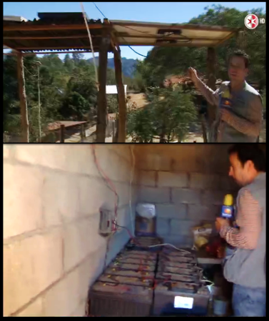 Celdas solares en el refugio del Chapo Guzmán en la sierra Celdas solares en el refugio del Chapo Guzmán en la sierra
