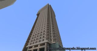 Réplica Minecraft: Rascacielos One Post Office Square, Boston, Estados Unidos.