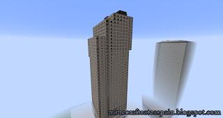 Réplica Minecraft: Rascacielos One Post Office Square, Boston, Estados Unidos.