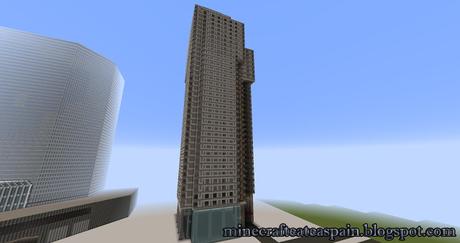 Réplica Minecraft: Rascacielos One Post Office Square, Boston, Estados Unidos.