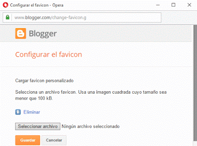Colocar un Favicon personalizado en mi blog de Blogger