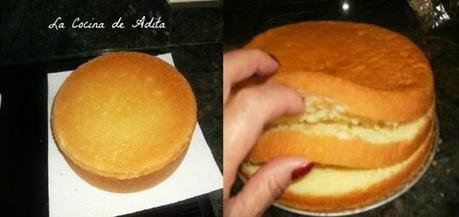 Tarta de yema con nata Tarta de yema con nata