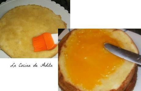 Tarta de yema con nata Tarta de yema con nata