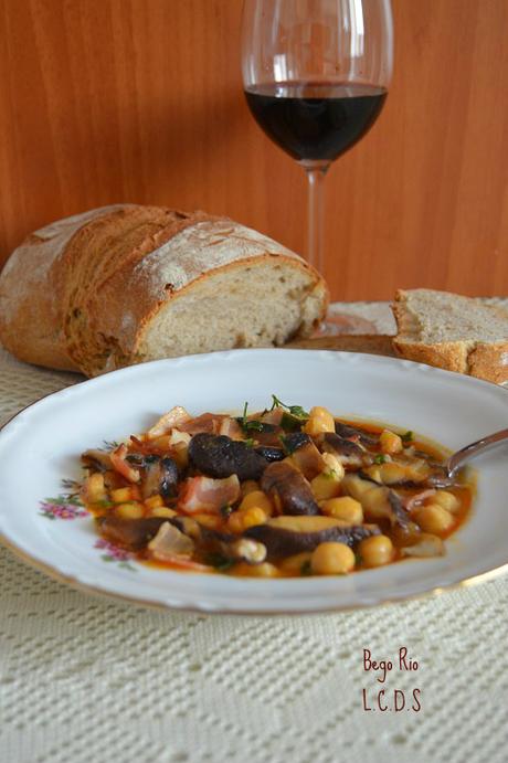 Garbanzos con setas Garbanzos con setas