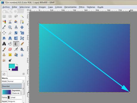  gimp aplicar color degradado 