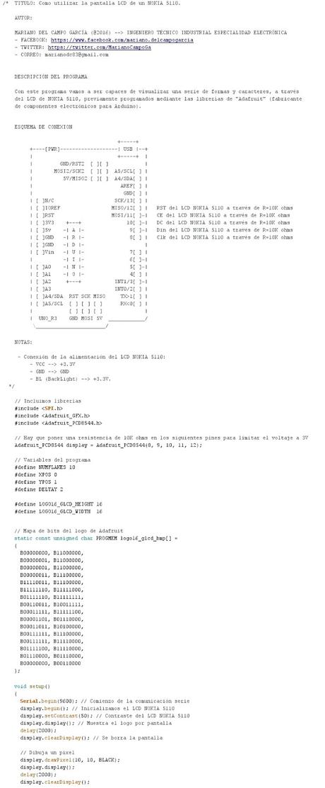 Cómo utilizar una pantalla LCD de un NOKIA 5110