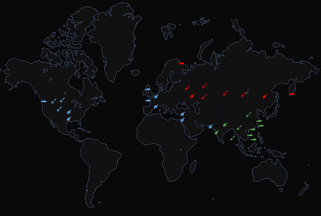 Mapa Mundial de las armas nucleares en el mundo