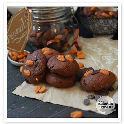 COOKIES DE CHOCOLATE Y MANTEQUILLA DE CACAHUETE / PEANUT BUTTER AND CHOCOLATE COOKIES COOKIES DE CHOCOLATE Y MANTEQUILLA DE CACAHUETE / PEANUT BUTTER AND CHOCOLATE COOKIES
