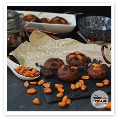 COOKIES DE CHOCOLATE Y MANTEQUILLA DE CACAHUETE / PEANUT BUTTER AND CHOCOLATE COOKIES COOKIES DE CHOCOLATE Y MANTEQUILLA DE CACAHUETE / PEANUT BUTTER AND CHOCOLATE COOKIES
