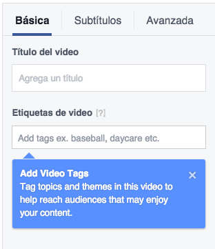 Facebook permite añadir tags a los videos videos facebook