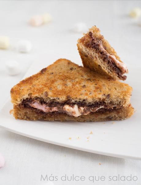 Sandwich de nocilla y nubes #singluten Sandwich de nocilla y nubes #singluten