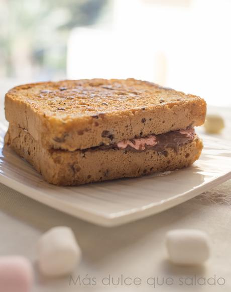 Sandwich de nocilla y nubes #singluten Sandwich de nocilla y nubes #singluten