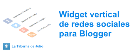 Widget vertical de redes sociales para Blogger