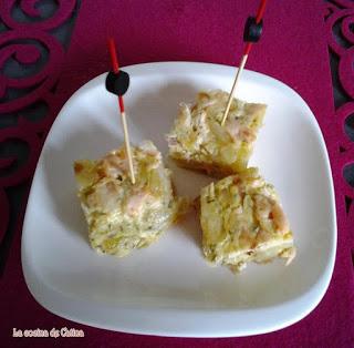 Tortilla de salmón fresco Tortilla de salmón fresco