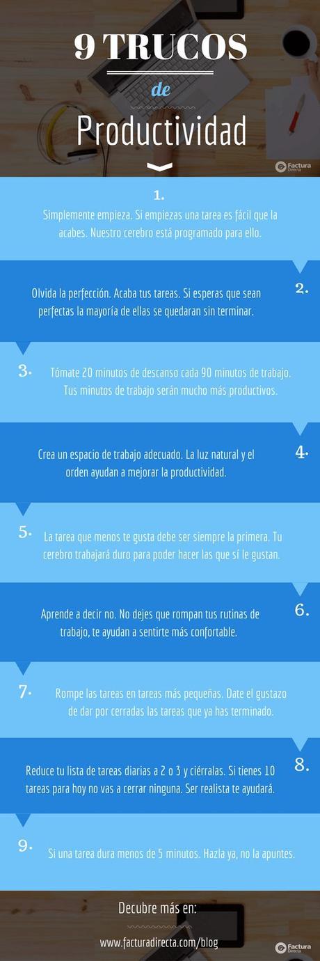 9 sencillas recetas para aumentar tu productividad