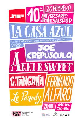 Jenesaispop festeja su décimo aniversario con La Casa Azul, Joe Crepúsculo, Anni B Sweet y Fernando Alfaro