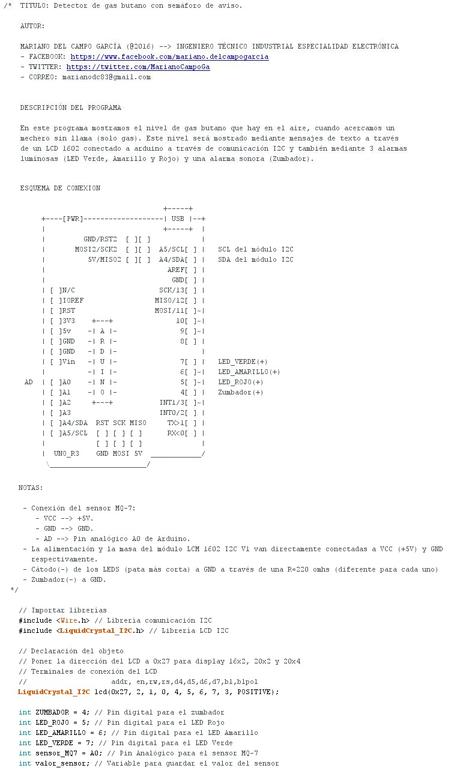 Detector de gas butano con semáforo de aviso Detector de gas butano con semáforo de aviso