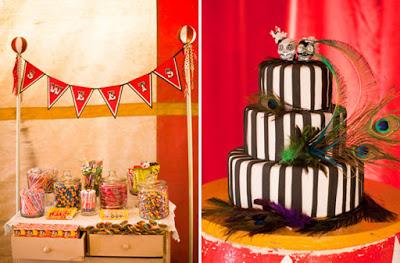 Detalles de una boda real inspirada en el circo