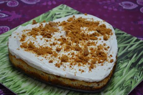 Lotus cheesecake con crema de nata al caramelo