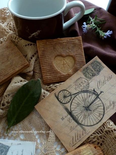 Galletas Corazón Tronco de Árbol San Valentín