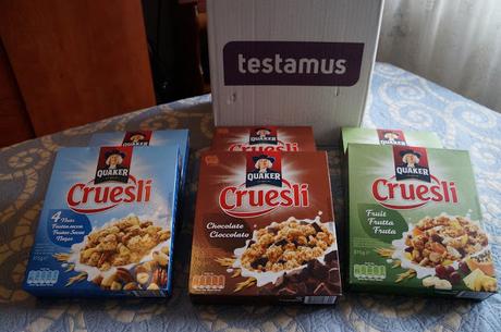 Quaker Cruesli con Testamus/クエーカーのシリアル