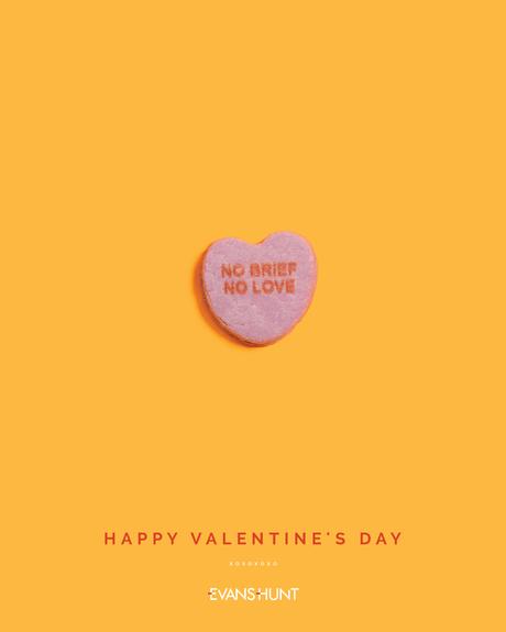“No brief, no love”, caramelos de San Valentín para publicitarios