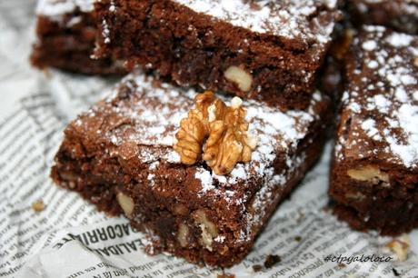 Brownie de chocolate con nueces