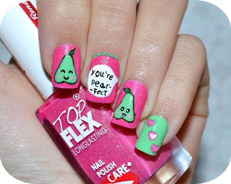 Nail Art - Peras Kawaii - Pear -fect Nail Art - Peras Kawaii - Pear -fect