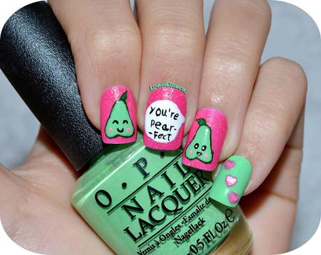 Nail Art - Peras Kawaii - Pear -fect Nail Art - Peras Kawaii - Pear -fect
