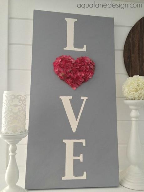 Easy Valentine Decor - mantel inspiration, wreath, diy, signs, pillows, centerpiece, love letter station - I love all of these simple valentine ideas!: 