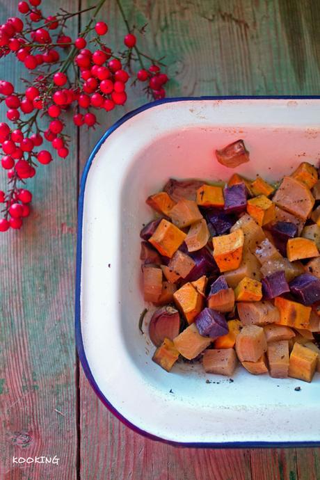 Pavo en salsa de almendras con verduras asadas Pavo en salsa de almendras con verduras asadas