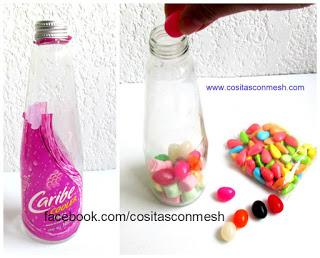 Cómo decorar botellas con dulces para regalar en san valentin