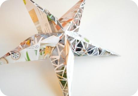DIY: Lampara estrella de papel