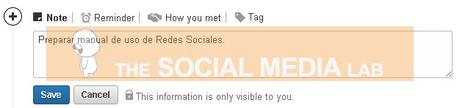 Linkedin une aún más a los contactos Añadir una nota en el contacto de Linkedin